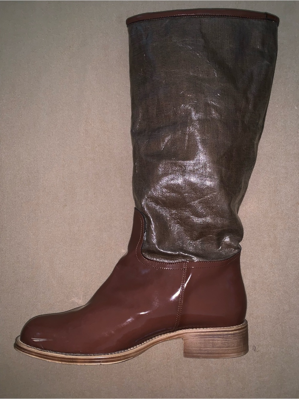 EUC! Aquatalia by Marvin K. Weatherproof Tall Riding / Rain Boots size 11 Brown - Picture 6 of 8